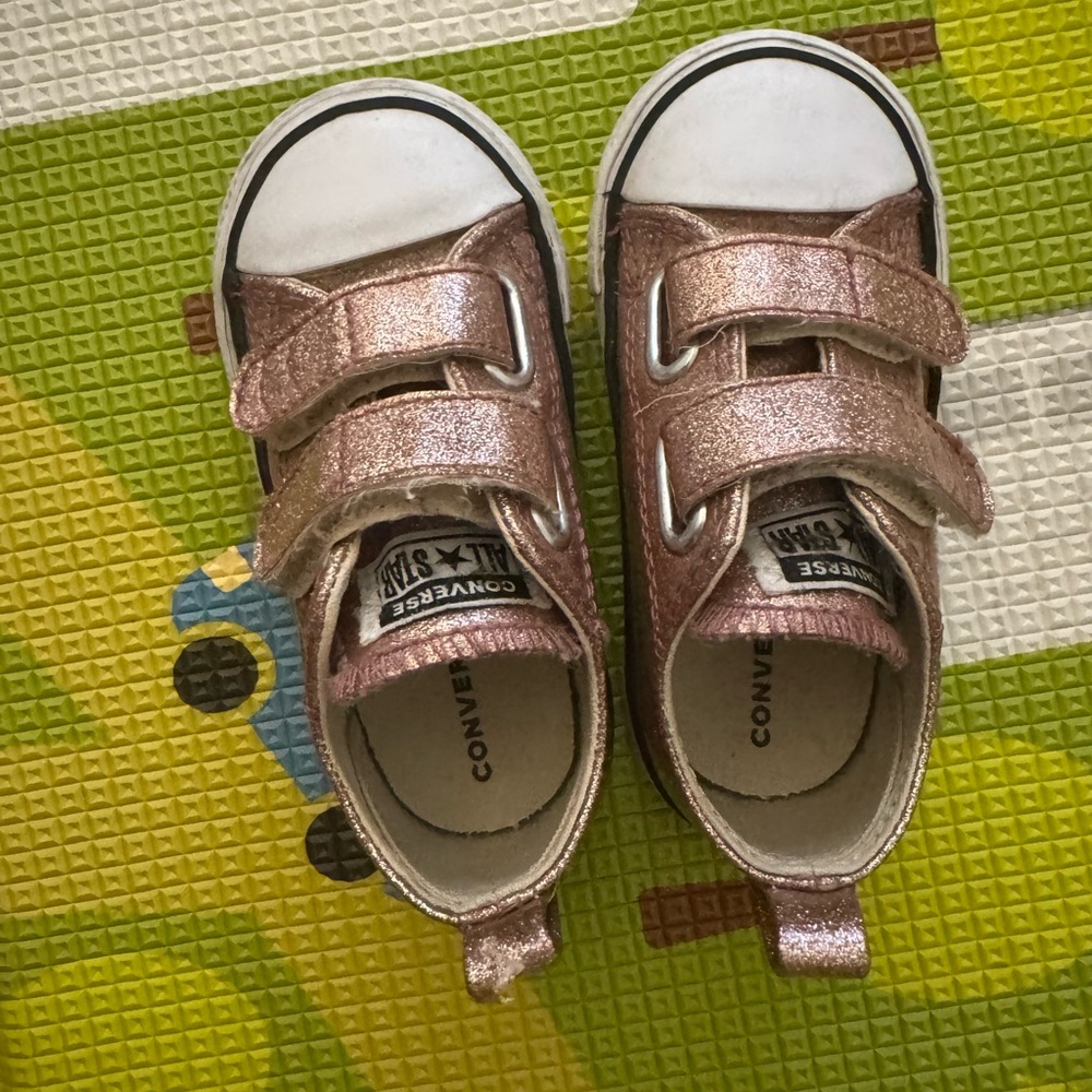 Converse Kids' Pink Glitter Shoes